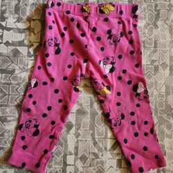 Disney Junior 24M Girl's Pink Minnie Mouse Polka Dot Pants