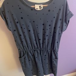 Cotton On Kids Navy Blue Star Dress Size 5