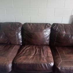 Leather Couch and Loveseat 