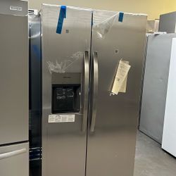 New Open Box Frigidaire Stainless Steel Side By Side Refrigerator