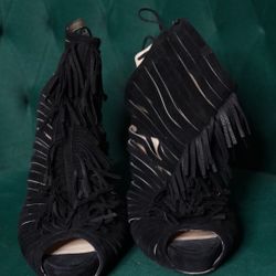 Christian Louboutin Black Suede Heels Size 10
