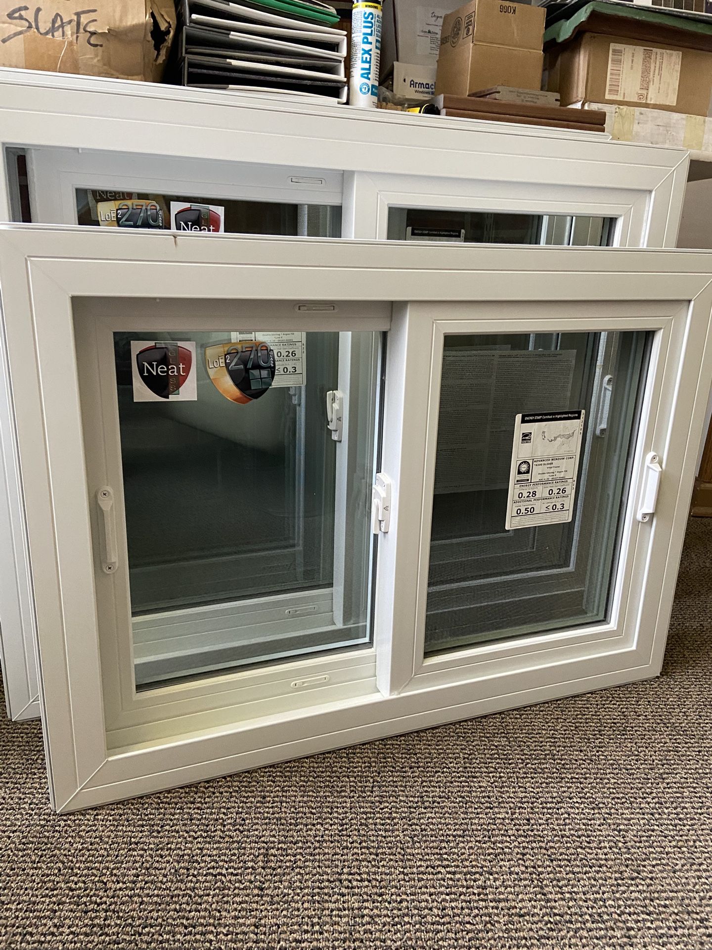 White Vinyl Slider Windows
