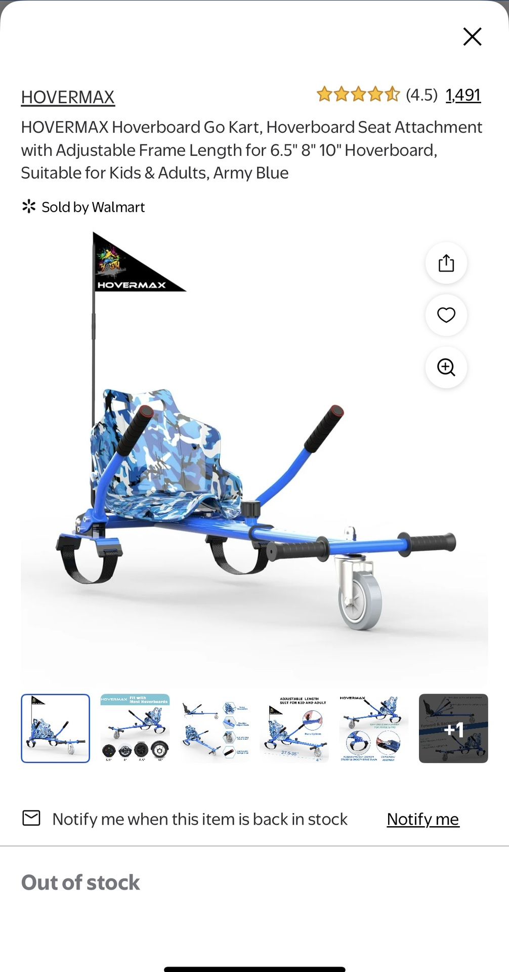HOVERMAX for Kids & Adults, Army Blue