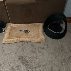 Patriots Dog Bed And Regular Cat Bed 