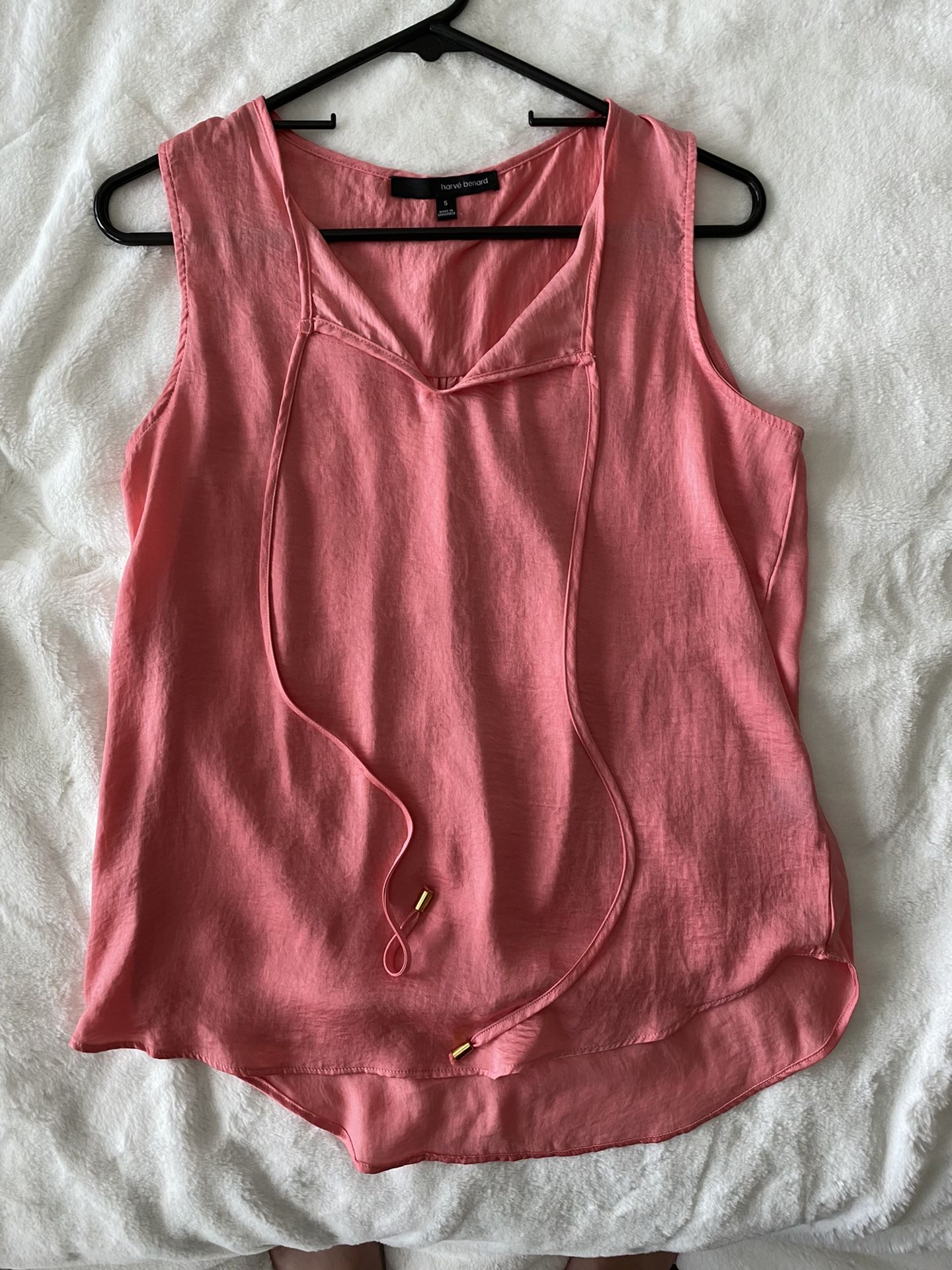 Pink Silky Blouse With Gold Size S