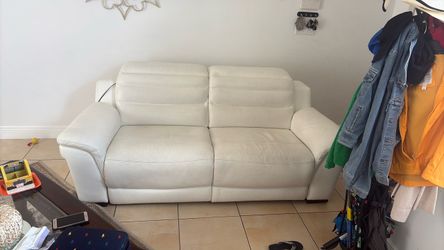 Two city furniture Leather recliner sofas