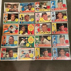 🥎 (150) 1960 TOPPS BASEBALL CARDS 🍿 EXCELLENT CONDITION 🥎