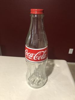 12” collectible coin coke glass bottle