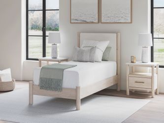Cadmori Tan Twin Panel Bed