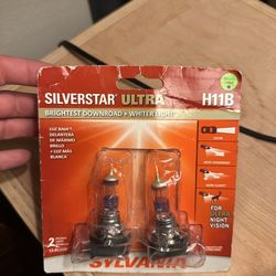 SYLVANIA H11B High Performance SilverStar Ultra Halogen Headlight Bulb (Pack of 2) - H11BSU/2BP