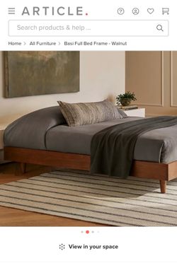 Article Queen Bed Frame + Brentwood Home Organic Queen Mattress