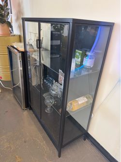 IKEA RUDSTA Glass Cabinet – Like New
