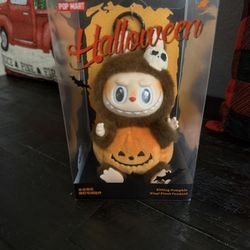 Authentic Sitting Halloween Pumpkin Labubu From Popmart. Brand new and unopened.
