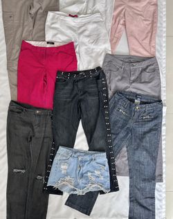 Jeans & Bottom Bundle – Mixed Styles – 10 PC-Medium & Large