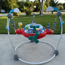 Baby Einstein Ocean Explorers Airplane Adventure 2-in-1 Interactive Activity Jumper with Lights