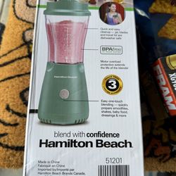 Hamilton beach personal blender w/ travel lid