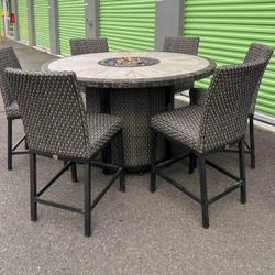 Costco Agio Bar Height Fire Pit Table 