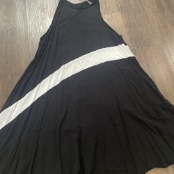 Womans Black And White Tunic Shirt Dress Size Medium By Forever 21 #14