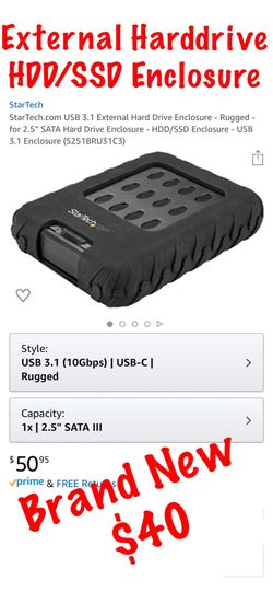 External hard drive SSD / HDD Enclosure USB 3.1