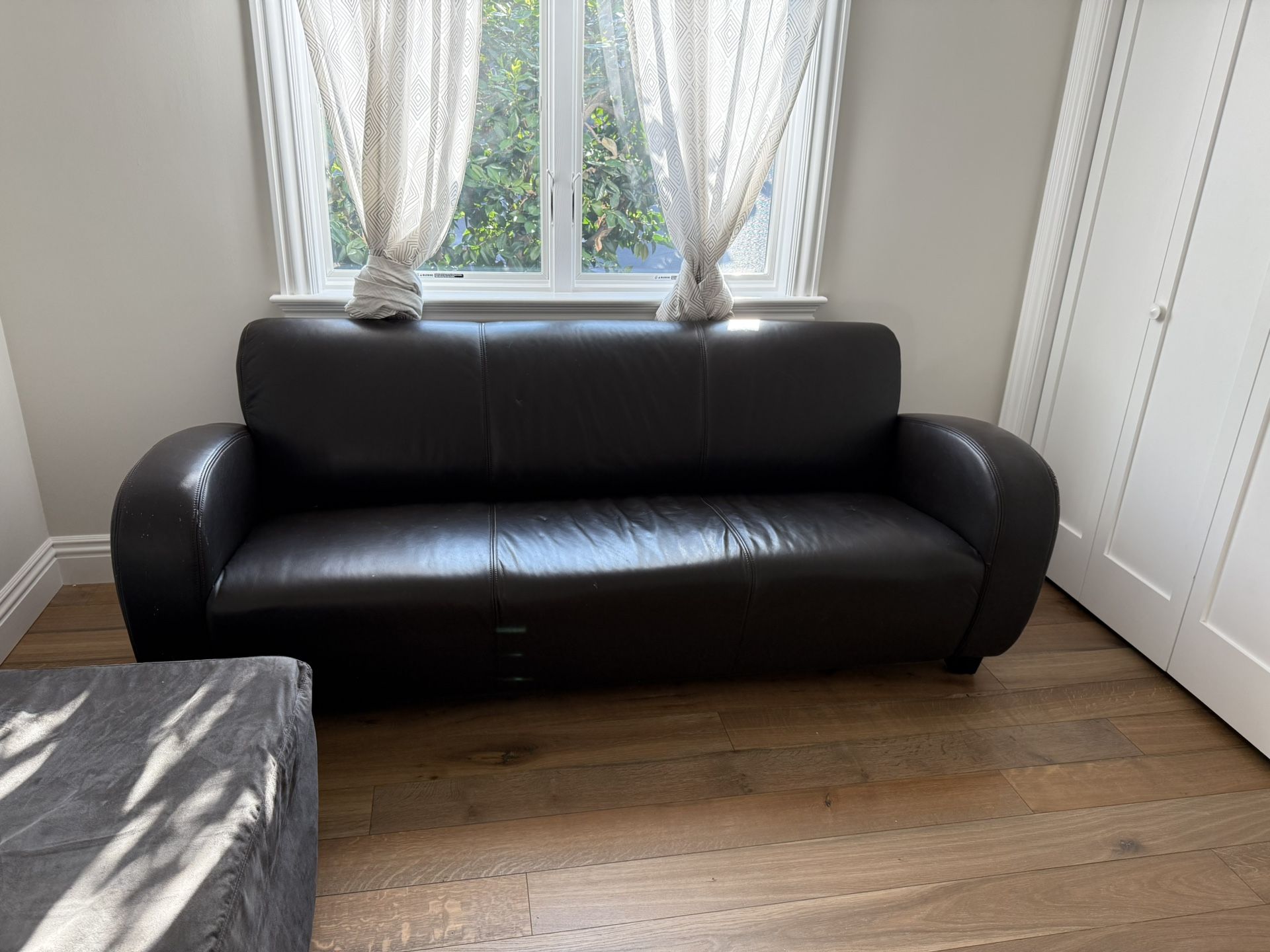 Brown Leather  Like Couch
