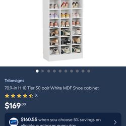 White Shoe Cabinet 