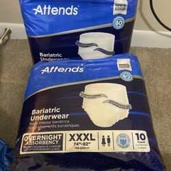 Attends Bariatric Underwear XXXL Adult Diapers 