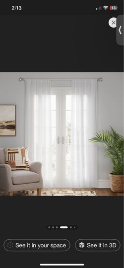 Target White Farrah Curtains - Set of 8 (54" x 95"