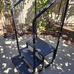 3 Steps RV Stairs with Handrail Hot Tub Steps Camper Steps, Non-Slip Steps Outdoor Stairs