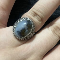 Silver 925 Aqeeq Men’s Ring 