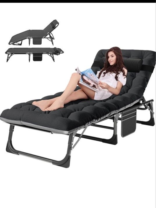 5-Position Folding Chaise Lounge Chair