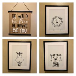 Home Decor  Animal Wall Art Each $30 For The Set of 4