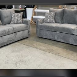 Brand New Comfy Fabric Sofa Loveseat Set 