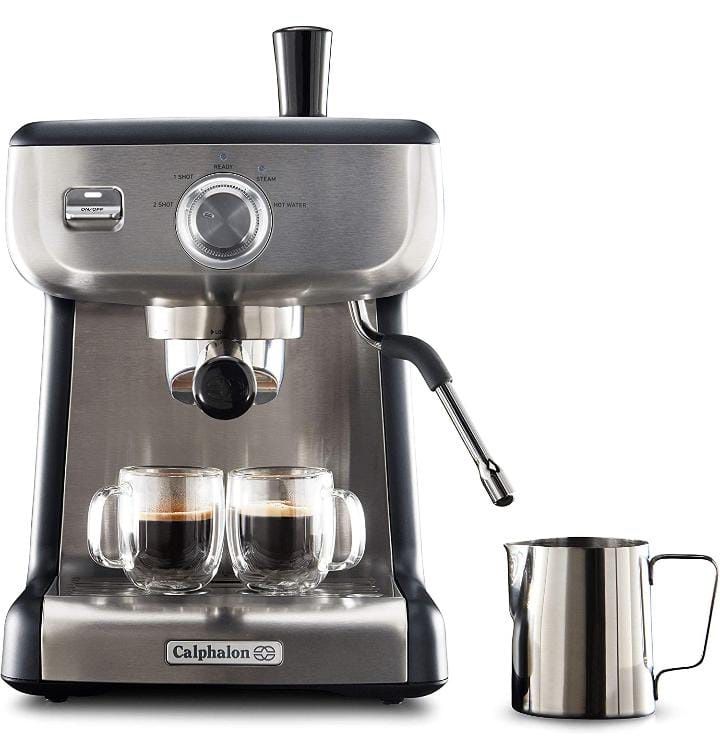 Calphalon BVCLECMP1 Temp iQ Espresso Machine with Steam Wand, Stainless #1053