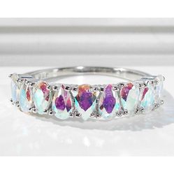 Size 8, 925 Sterling Silver Simulated Mercury Mystic CZ Ring