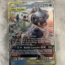 Blastoise & Piplup GX Tag Team SM Cosmic Eclipse #38/236