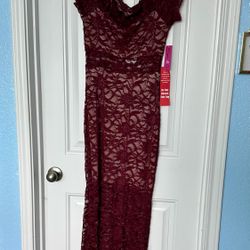 NEW - Burgundy Prom Dress