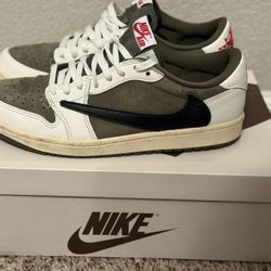 Size 9.5 - Travis Scott x Air Jordan 1 Retro OG SP Low Reverse Olive