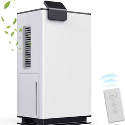 Dehumidifiers for Home with Remote Controller, Ultra Quiet Dehumidifier for 660 sq ft, 2 Speed Modes, Breath Light Mode, Auto-Off, Perfect for Living 