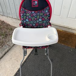 Cosco Kids Simple Fold High Chair, Flower Garden