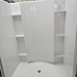 Shower Base And Wall Set.