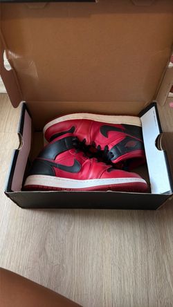 Nike Air Jordan 1 Mid Red Black Sneakers