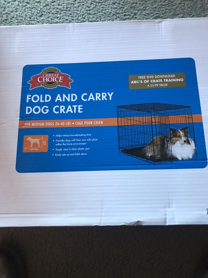 Medium dog crate.