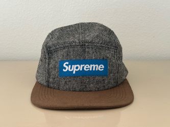 SUPREME Donegal Wool Blue Box Hat Logo 5 Panel Camp Cap Hat Authentic 2011 Men's