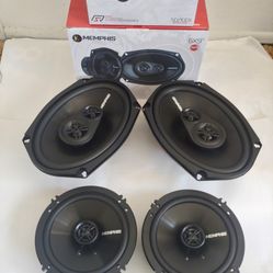 MEMPHIS 1 PAIR 2 WAY 100 WATTS & 1 PAIR 6×9 3 WAY 110 WATTS CAR SPEAKER ( BRAND NEW PRICE IS LOWEST INSTALL NOT AVAILABLE )