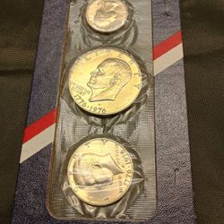 1976 Bicentennial Silver 3 Coin Set