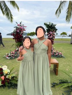 Flower Girls- Sage Green Dresses Set of 2