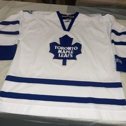 Toronto Maple Leafs Jersey Mens Xl Clean White Mic Ccm NHL Vintage 90s