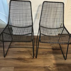 CB2 Metal Wire  Chairs