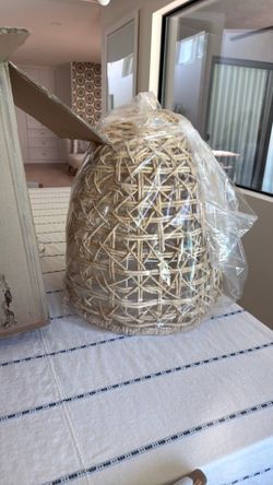Straw pendant hanging light