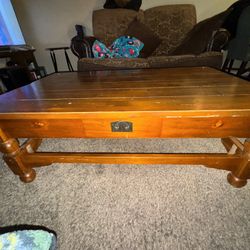 Large Wood Coffee Table 